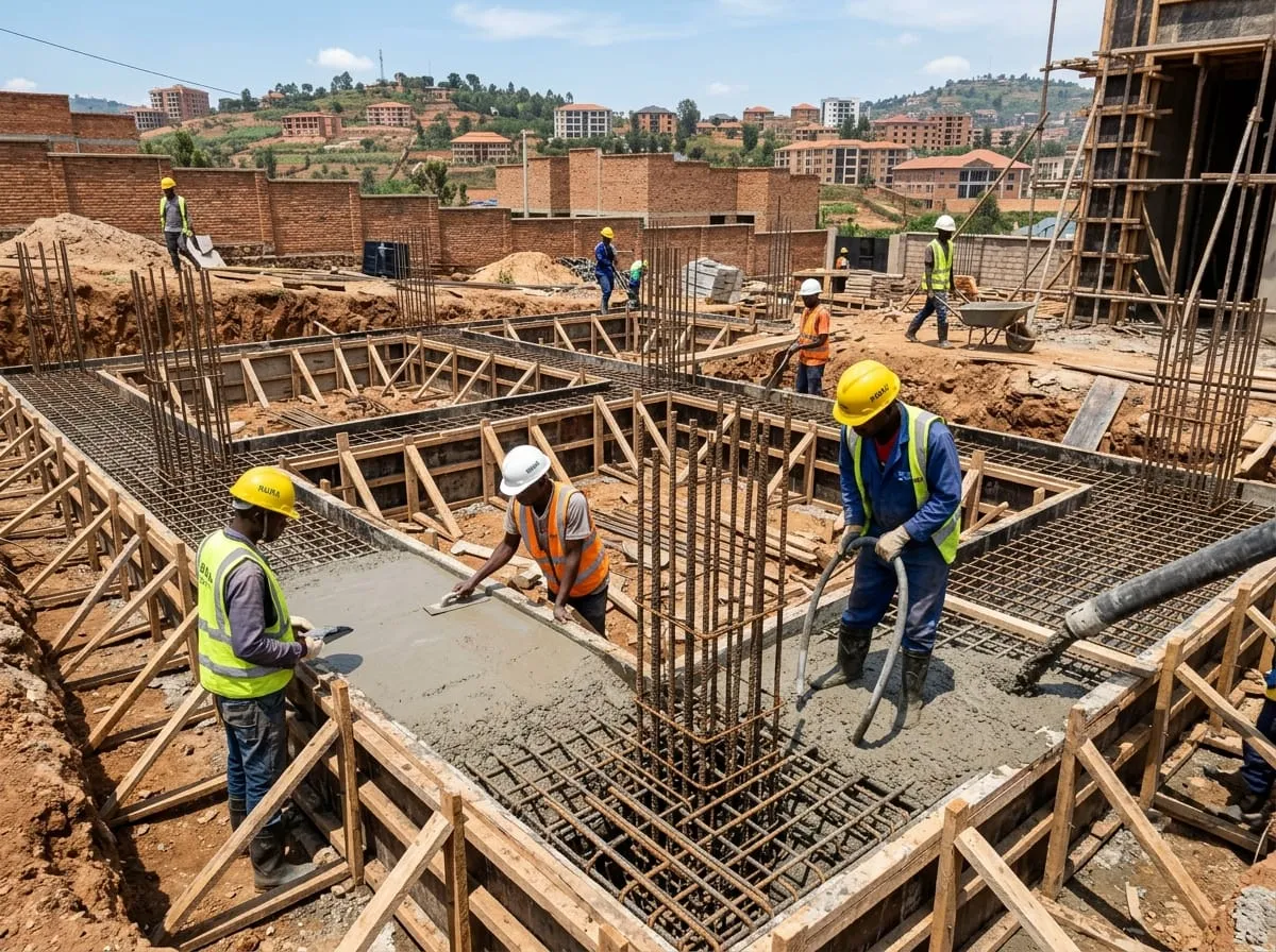 Reinforced Concrete Foundation - Turnkey Construction Project in Rwanda by Haharwa